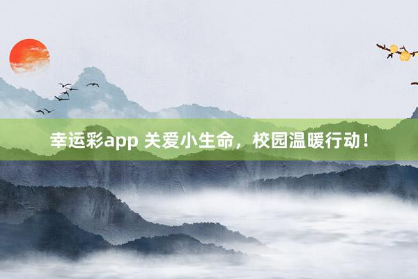 幸运彩app 关爱小生命，校园温暖行动！