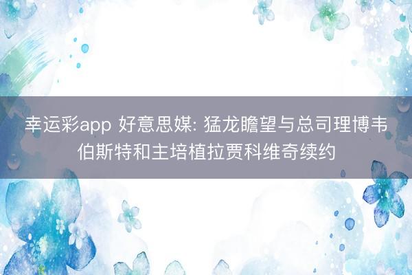 幸运彩app 好意思媒: 猛龙瞻望与总司理博韦伯斯特和主培植拉贾科维奇续约